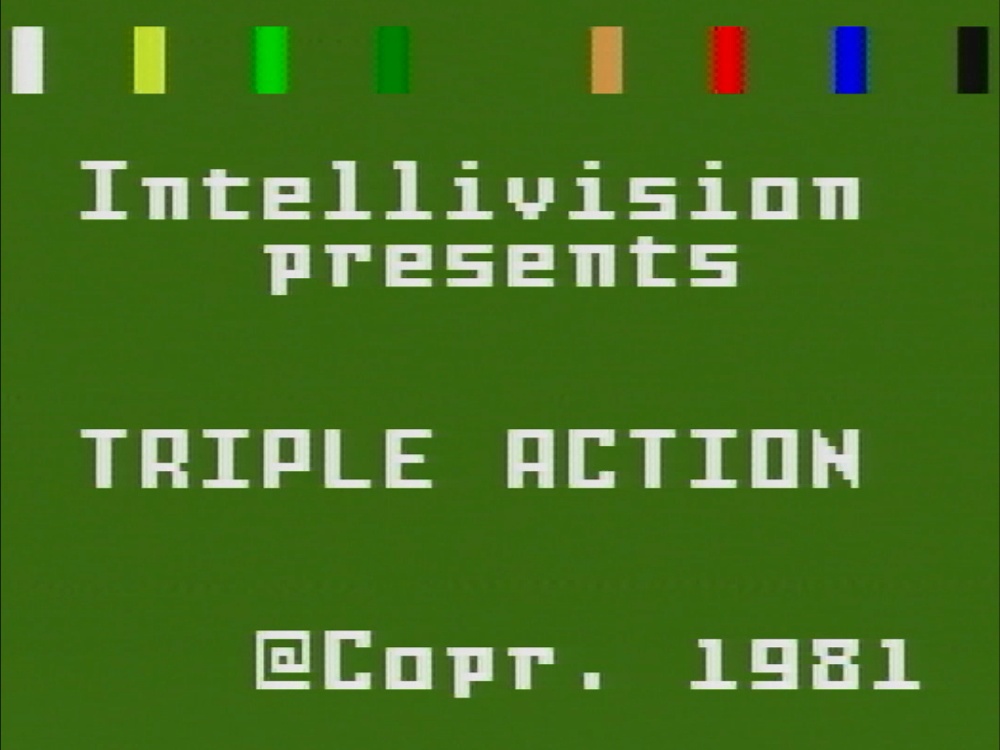 Title Screen of Triple Action for Intellivision